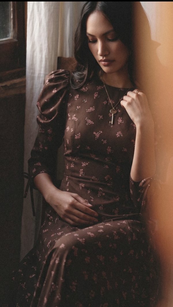 VESTIDO ALBA MARRÓN